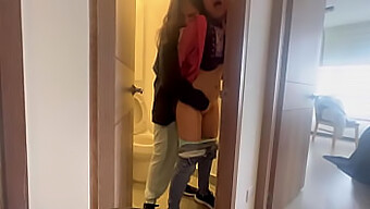 A Couple Of Amateur Lesbians Indulge In Some Steamy Bathroom Sex