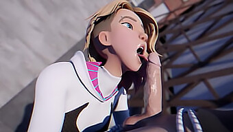 สัมผัสความเสียวของ 3d Deepthroat กับ Spider-Gwen