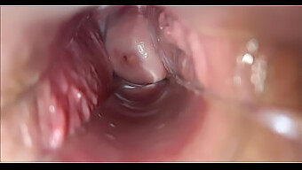 Intimate View Of A Women Reaching Orgasm Through Vaginal Stimulation