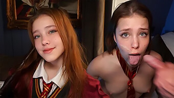 Harry Cocker'S Slytherin Strikes Back In A Hot Nicole Threesome