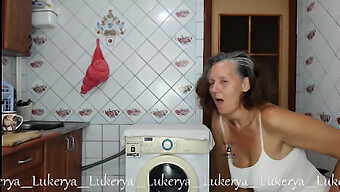 Lukerya'S Morning Coffee Routine With A Focus On Her Big, Natural Boobs And Mature Ass