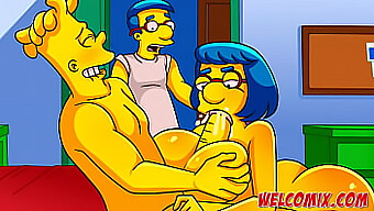 หน้าอกใหญ่และความสนุกสนานเปียกในห้องครัว - หนังโป๊ Simptoons Simpsons