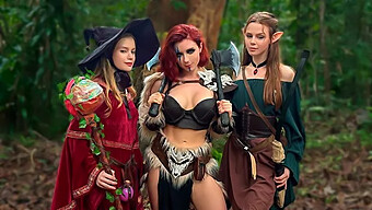 Aventura Sexual Quente Do D&D World Com Sweetie Fox, Diana Rider E Arinafox