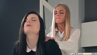 Glamorous Lesbian Couples Explore Toe Rings And Dildos For Rough Sex